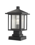Exterior Post/Pier Head by Z-Lite ( 224 | 554PHMS-SQPM-BK Aspen ) 