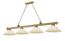 Linear/Island 4 Light + by Z-Lite ( 224 | 2306-4RB-WM16 Cordon ) 