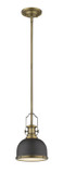 Mini Pendants Metal Shade by Z-Lite ( 224 | 725MP-BRZ+HBR Melange ) 