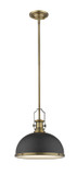 Pendants Metal Shade by Z-Lite ( 224 | 725P12-BRZ+HBR Melange ) 