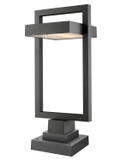 Exterior Post/Pier Head by Z-Lite ( 224 | 566PHBS-SQPM-BK-LED Luttrel ) 
