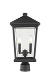 Exterior Post/Pier Head by Z-Lite ( 224 | 568PHBR-BK Beacon ) 