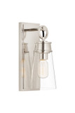 Sconces Single Glass by Z-Lite ( 224 | 2300-1SS-PN Wentworth ) 