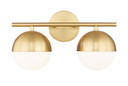 Bathroom Fixtures Two Lights by Z-Lite ( 224 | 7517-2V-MGLD Realm Sphere ) 
