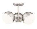 Semi-Flush Mts. Glass Down by Z-Lite ( 224 | 7517-3SF-BN Realm Sphere ) 