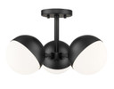 Flush Mounts Glass Down by Z-Lite ( 224 | 7517-3SF-MB Realm Sphere ) 