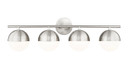 Bathroom Fixtures Four Lights by Z-Lite ( 224 | 7517-4V-BN Realm Sphere ) 