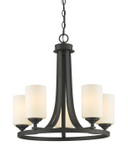 Mid. Chandeliers Glass Up by Z-Lite ( 224 | 435-5BRZ Bordeaux ) 