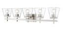 Bathroom Fixtures Five+Lights by Z-Lite ( 224 | 819-5V-BN Lauren ) 