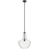 Pendants Glass Down by Kichler ( 12 | 42046BK Everly ) 