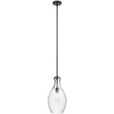 Mini Pendants Glass Down by Kichler ( 12 | 42047BK Everly ) 