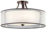 Semi-Flush Mts. Drum Shade by Kichler ( 12 | 42399MIZ Lacey ) 