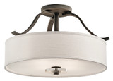 Semi-Flush Mts. Drum Shade by Kichler ( 12 | 42486OZ Leighton ) 