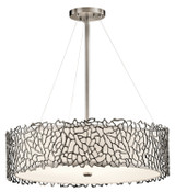 Pendants Drum Shade by Kichler ( 12 | 43347CLP Silver Coral ) 
