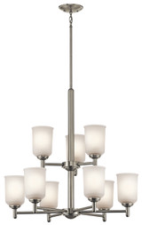 Mid. Chandeliers Glass Up by Kichler ( 12 | 43672NI Shailene ) 