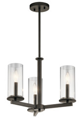 Mini Chandeliers Glass Shade by Kichler ( 12 | 43997OZ Crosby ) 