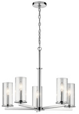 Mid. Chandeliers Glass Up by Kichler ( 12 | 43999CH Crosby ) 