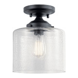 Semi-Flush Mts. Glass Down by Kichler ( 12 | 44033BK Winslow ) 