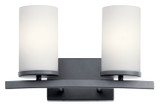 Bathroom Fixtures Two Lights by Kichler ( 12 | 45496BK Crosby ) 