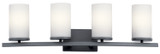 Bathroom Fixtures Four Lights by Kichler ( 12 | 45498BK Crosby ) 