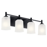 Bathroom Fixtures Four Lights by Kichler ( 12 | 45575BK Shailene ) 