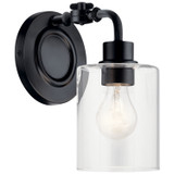 Sconces Single Glass by Kichler ( 12 | 45664BK Gunnison ) 