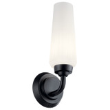 Sconces Single Glass by Kichler ( 12 | 55073BK Truby ) 