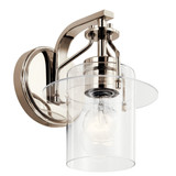 Sconces Single Glass by Kichler ( 12 | 55077PN Everett ) 
