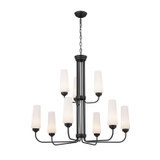 Mid. Chandeliers Glass Up by Kichler ( 12 | 52482BK Truby ) 