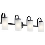 Bathroom Fixtures Four Lights by Kichler ( 12 | 55088BK Kennewick ) 