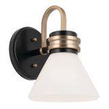 Sconces Single Glass by Kichler ( 12 | 55153BK Farum ) 
