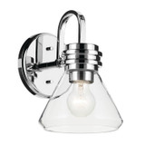 Sconces Single Glass by Kichler ( 12 | 55153CHCLR Farum ) 