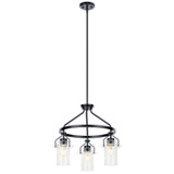 Mini Chandeliers Glass Shade by Kichler ( 12 | 52377BK Everett ) 