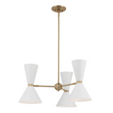 Mid. Chandeliers Metal Shade by Kichler ( 12 | 52565CPZWH Phix ) 