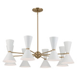 Mid. Chandeliers Metal Shade by Kichler ( 12 | 52567CPZWH Phix ) 