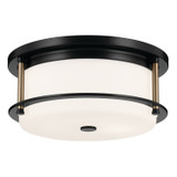 Flush Mounts Drum Shade by Kichler ( 12 | 52595BKCPZ Brit ) 
