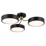 Semi-Flush Mts. Multi-port/Cluster by Kichler ( 12 | 52604BKCPZ Sago ) 