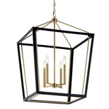 Foyer/Hall Lanterns Glass w/Frame by Kichler ( 12 | 52619CPZBK Delvin ) 
