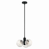 Mini Chandeliers Glass Shade by Kichler ( 12 | 52700BK Silvarious ) 