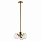 Mini Chandeliers Glass Shade by Kichler ( 12 | 52700CPZ Silvarious ) 