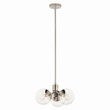 Mini Chandeliers Glass Shade by Kichler ( 12 | 52700PNCLR Silvarious ) 