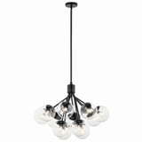 Mid. Chandeliers Glass Down by Kichler ( 12 | 52701BKCLR Silvarious ) 