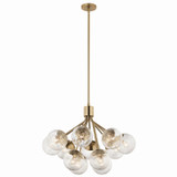 Mid. Chandeliers Glass Down by Kichler ( 12 | 52701CPZ Silvarious ) 