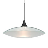 Mini Pendants Glass Down by Besa ( 74 | 1XT-6294CL-LED-BK Besa Spazio Pendant ) 