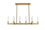 Linear/Island 4 Light + by Elegant Lighting ( 173 | 1030G48SG Noemi ) 