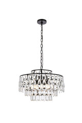 Mini Chandeliers Glass Shade by Elegant Lighting ( 173 | 1102D20BK Mila ) 