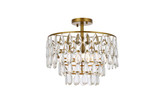 Semi-Flush Mts. Drum Shade by Elegant Lighting ( 173 | 1103F16BR Mila ) 