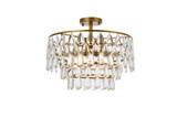 Semi-Flush Mts. Drum Shade by Elegant Lighting ( 173 | 1103F18BR Mila ) 