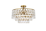 Semi-Flush Mts. Drum Shade by Elegant Lighting ( 173 | 1103F20BR Mila ) 