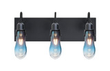 Bathroom Fixtures Three Lights by Besa ( 74 | 3WG-WISHBL-BK Wish ) 